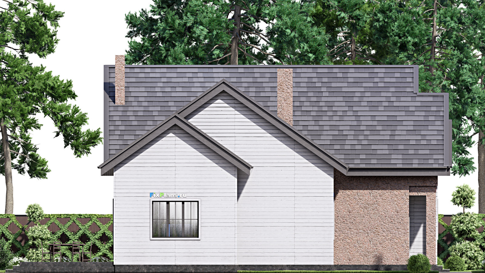 Проект дома с мансардой 17х15 м S305м2 F-16262