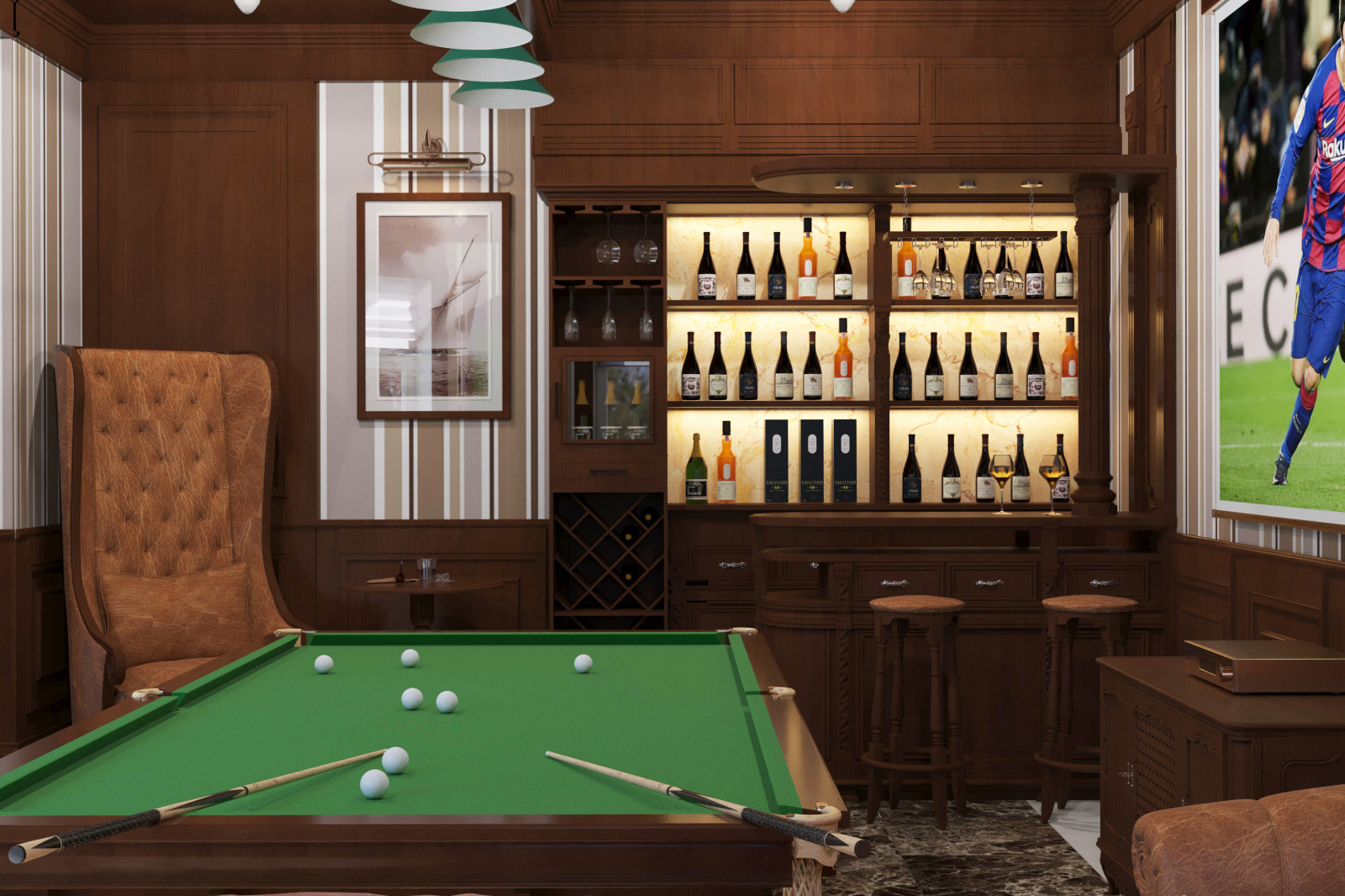 Мужская комната отдыха