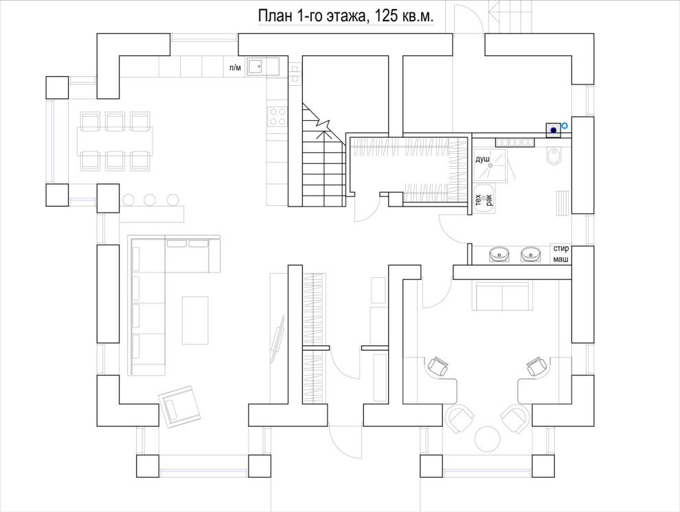 Проект коттеджа - четыре сезона