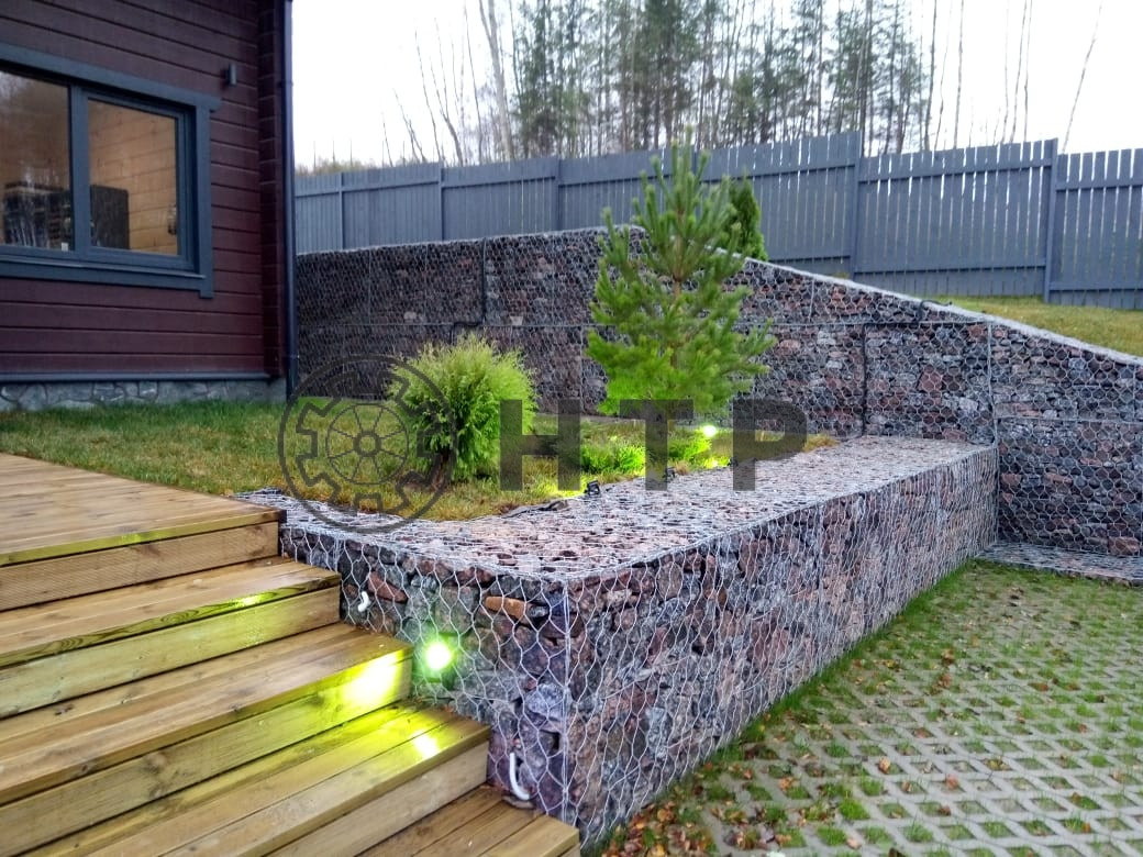 Подпорные стенки из габионов