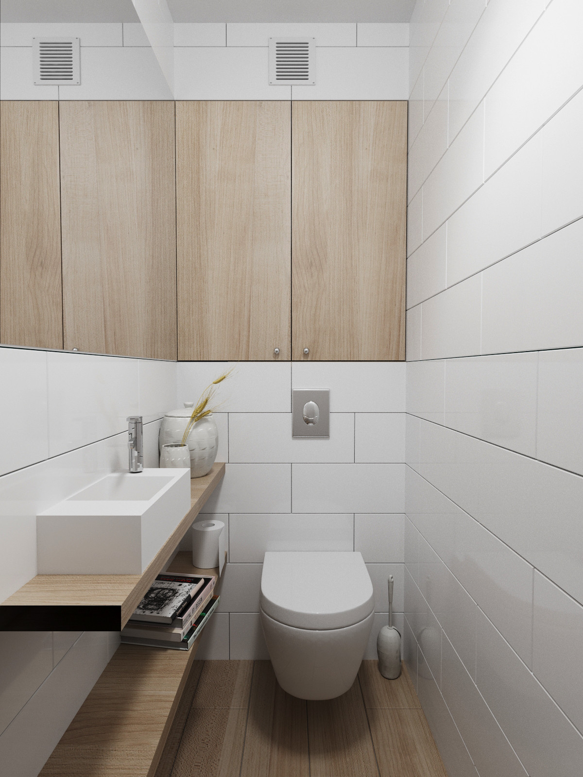 Санузел с бирюзовыми акцентами