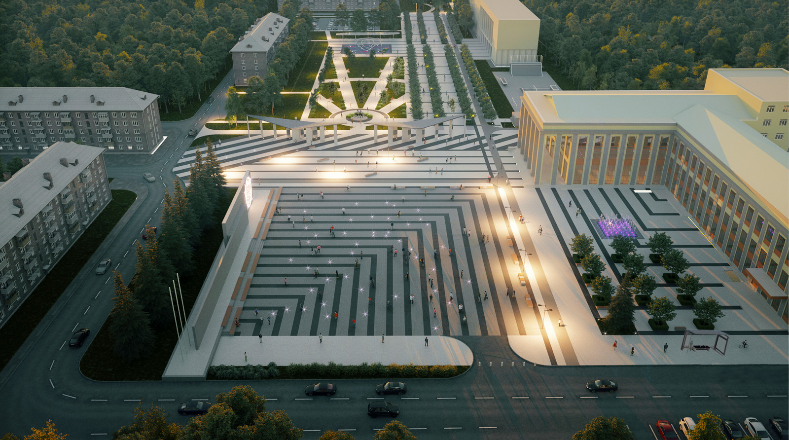 КОРОЛЁВ | ЦЕНТРАЛЬНАЯ ПЛОЩАДЬ ГОРОДА У ДК ИМ. КАЛИНИНА