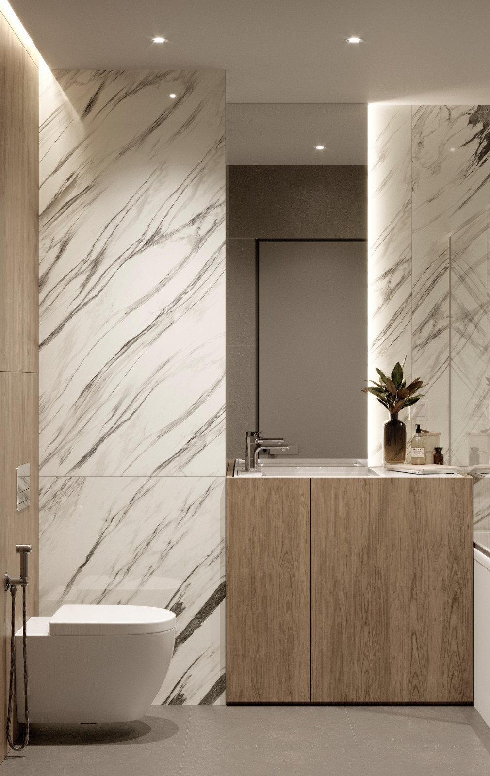 Apartamento moderno con cocina pequeña