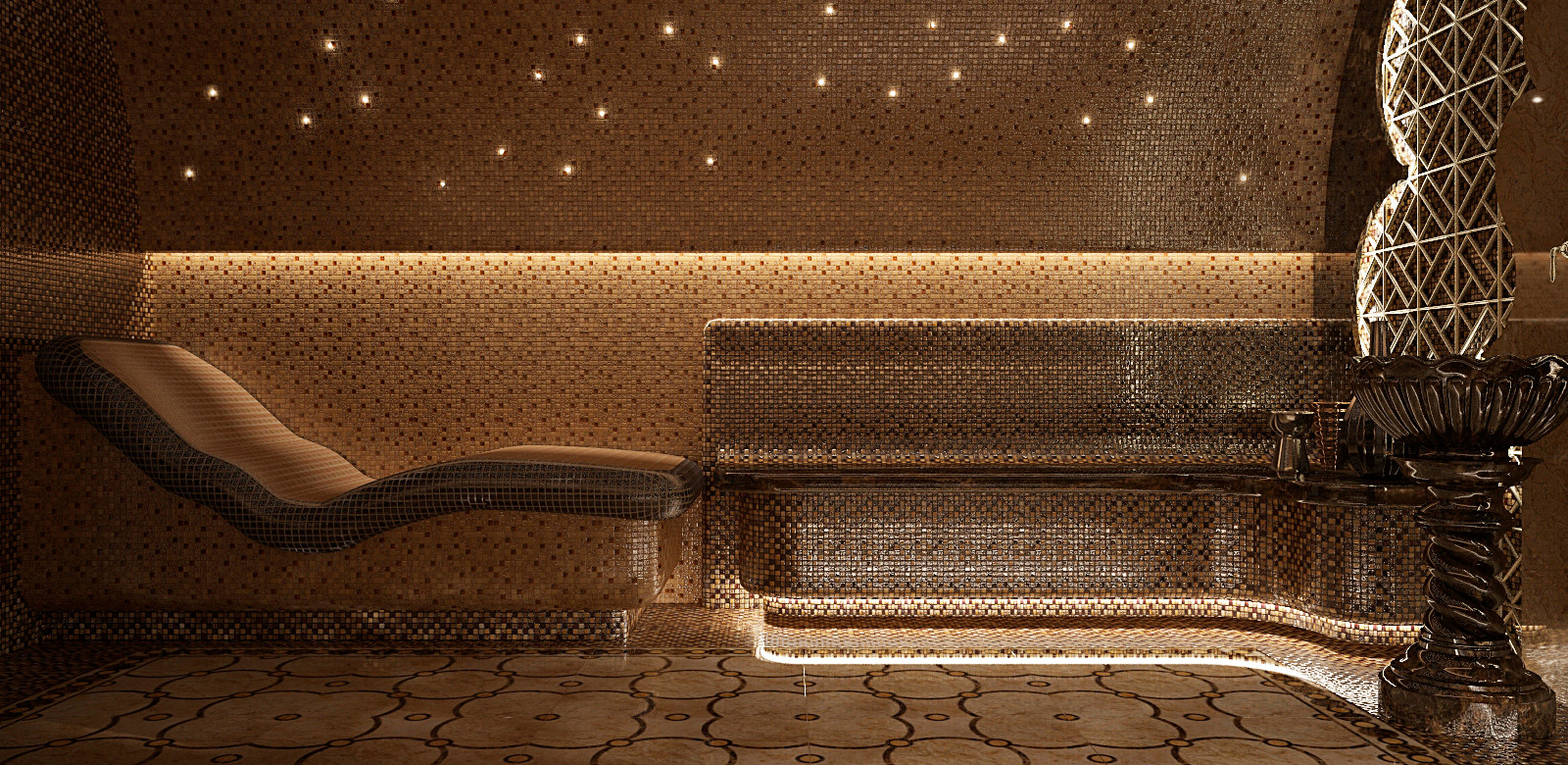 Цокольный этаж загородного дома, зона для отдыха