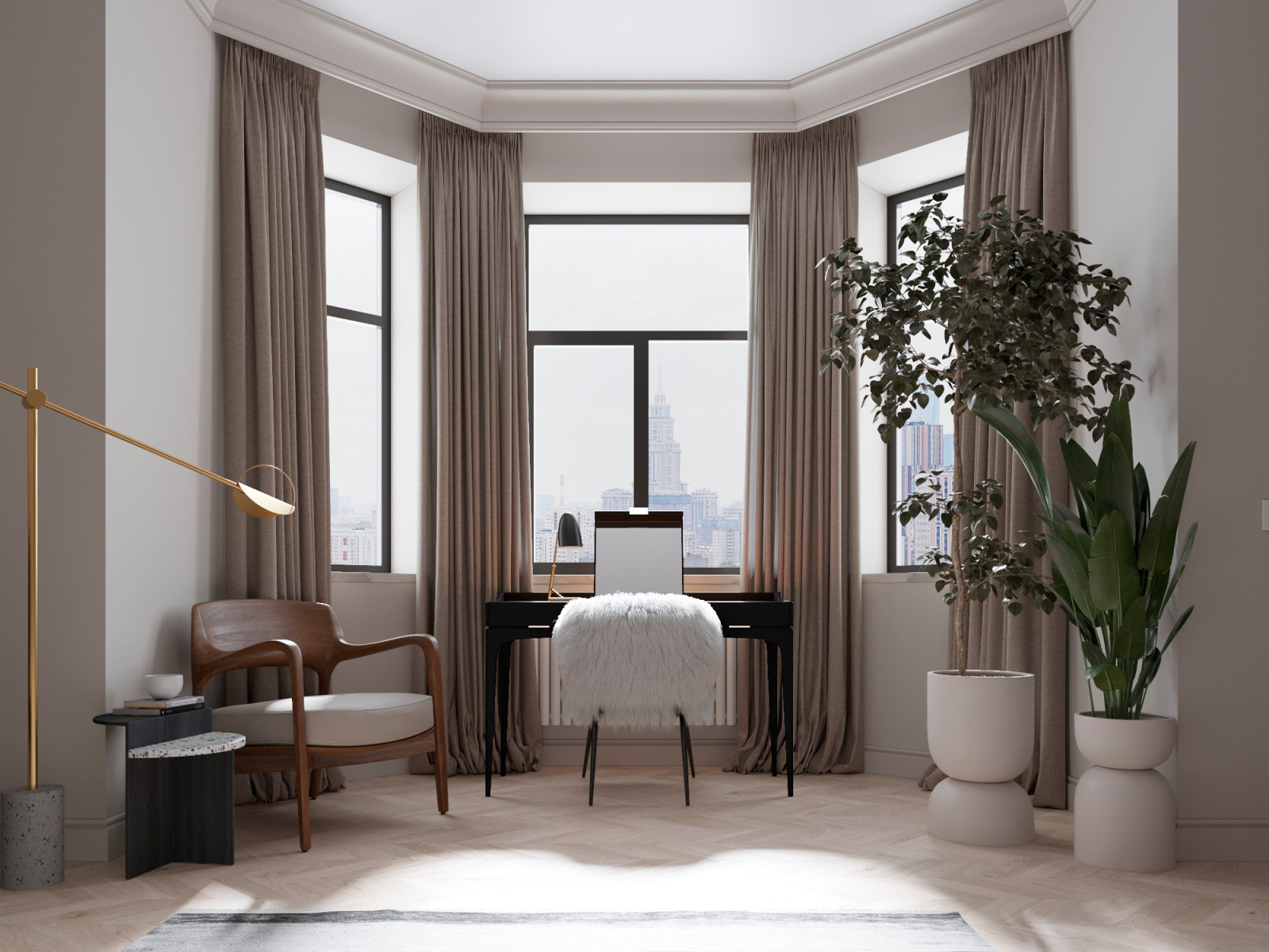 СПАЛЬНЯ С ЭРКЕРОМ