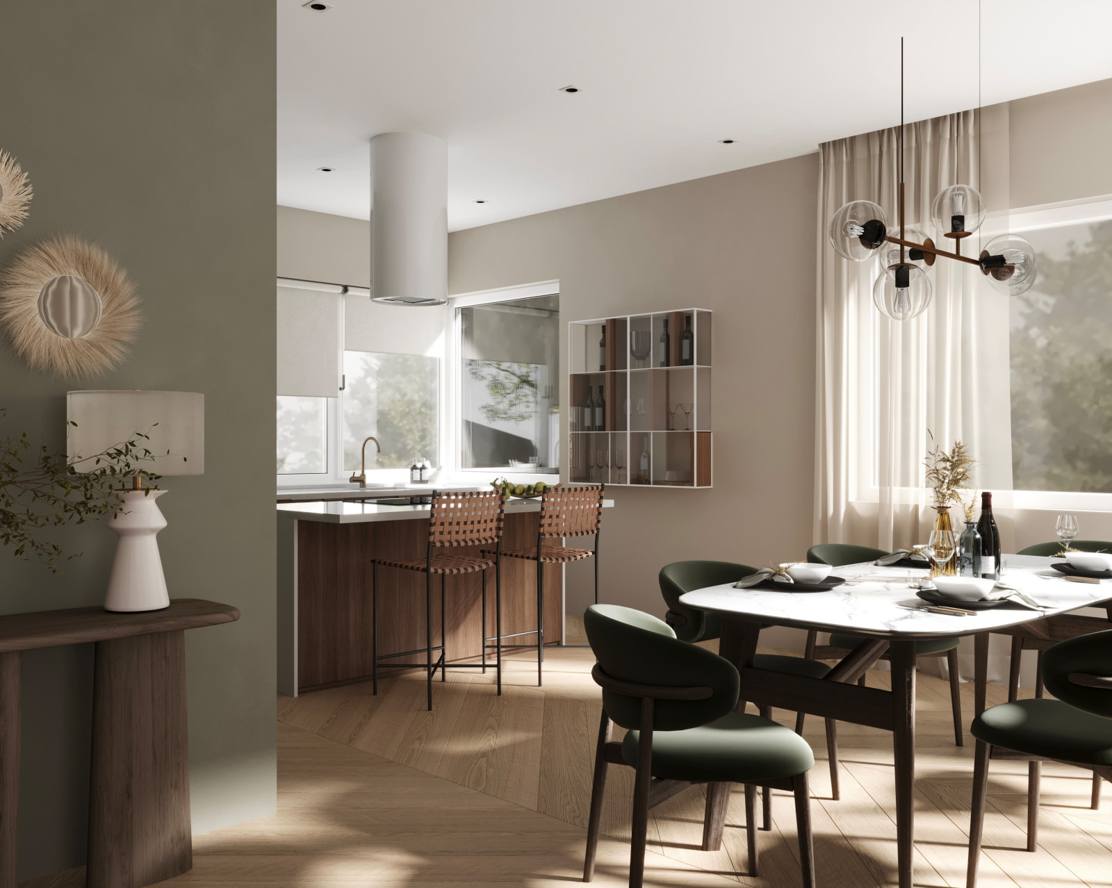 Обволакивающий интерьер дома