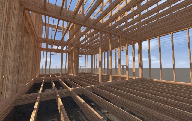 Каркасный индивидуальный жилой дом [003-У]