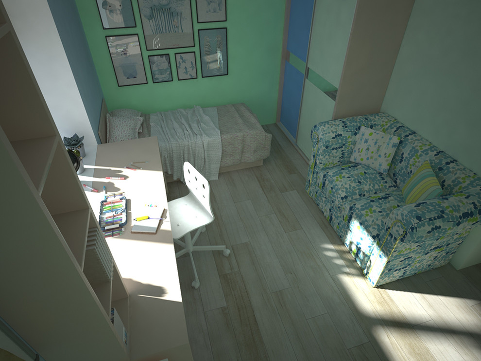 Самара, ул. Гая. Дизайн-проект квартиры для семьи с двумя детьми.