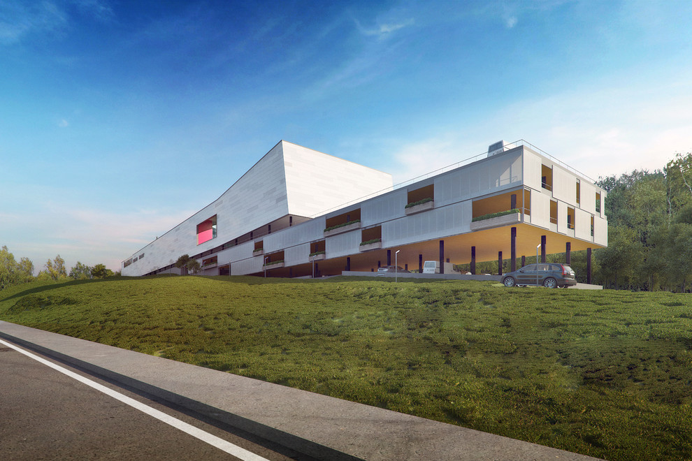 Обложка проекта: торговый комплекс на подъездной трассе