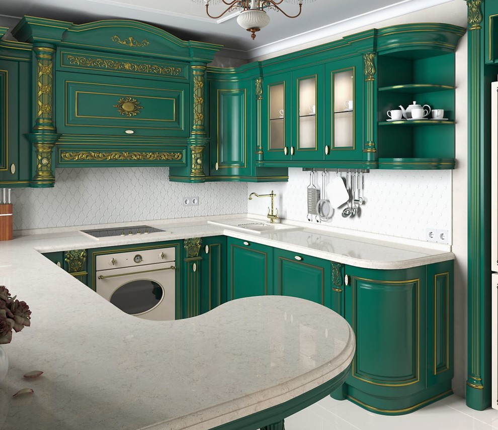 Зелёная кухня в классике