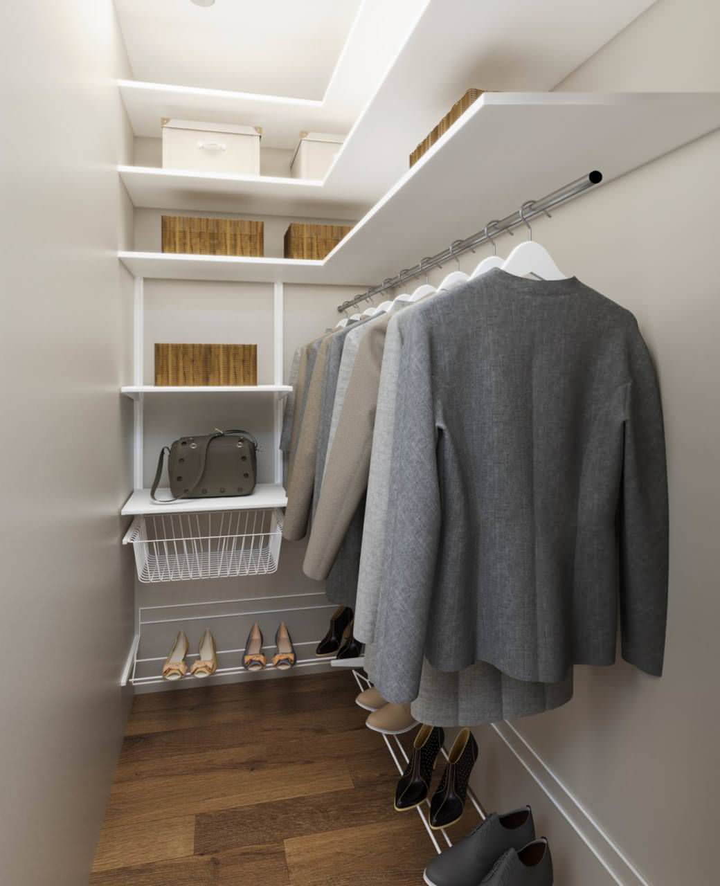 Design apartment in Krasnoyarsk 37 m² in neoclassical style