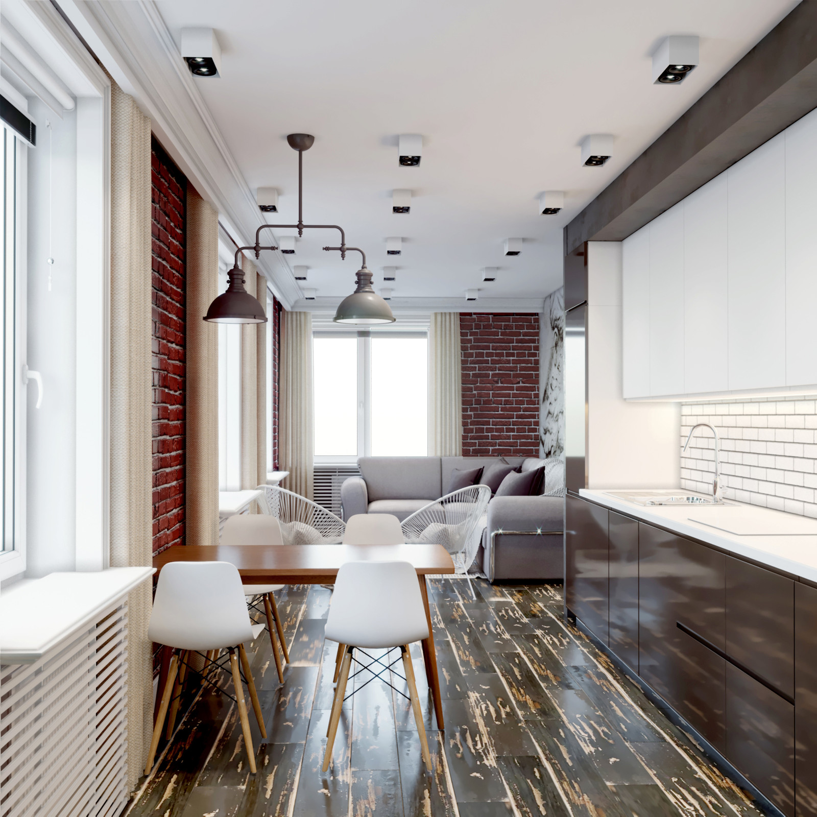 Квартира в стиле лофт