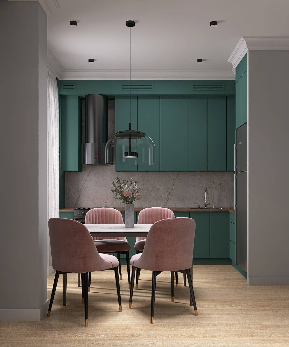 Современная квартира с смелыми цветами