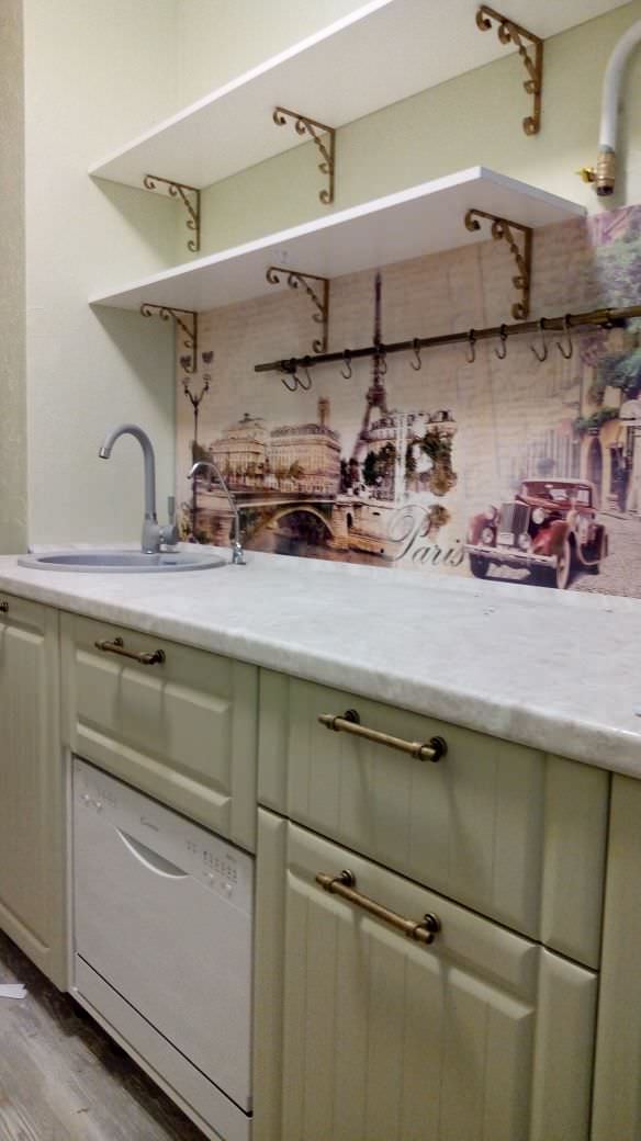 Маленькая кухня Прованс 4,5 м.кв.