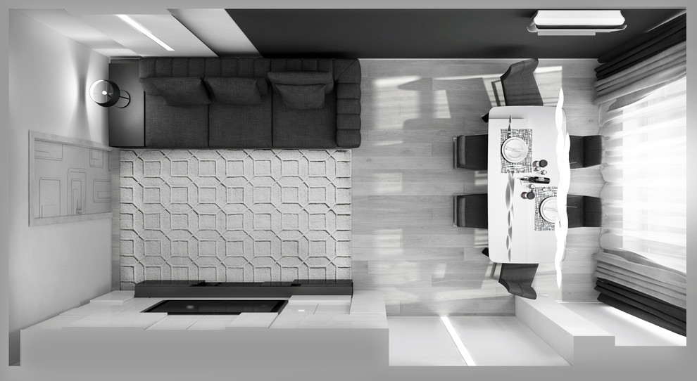 Квартира Множество оттенков серого — Гостиная