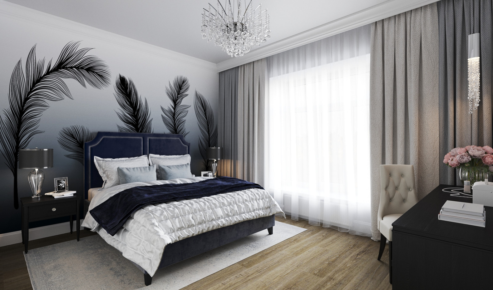 Спальня в стиле неоклассика