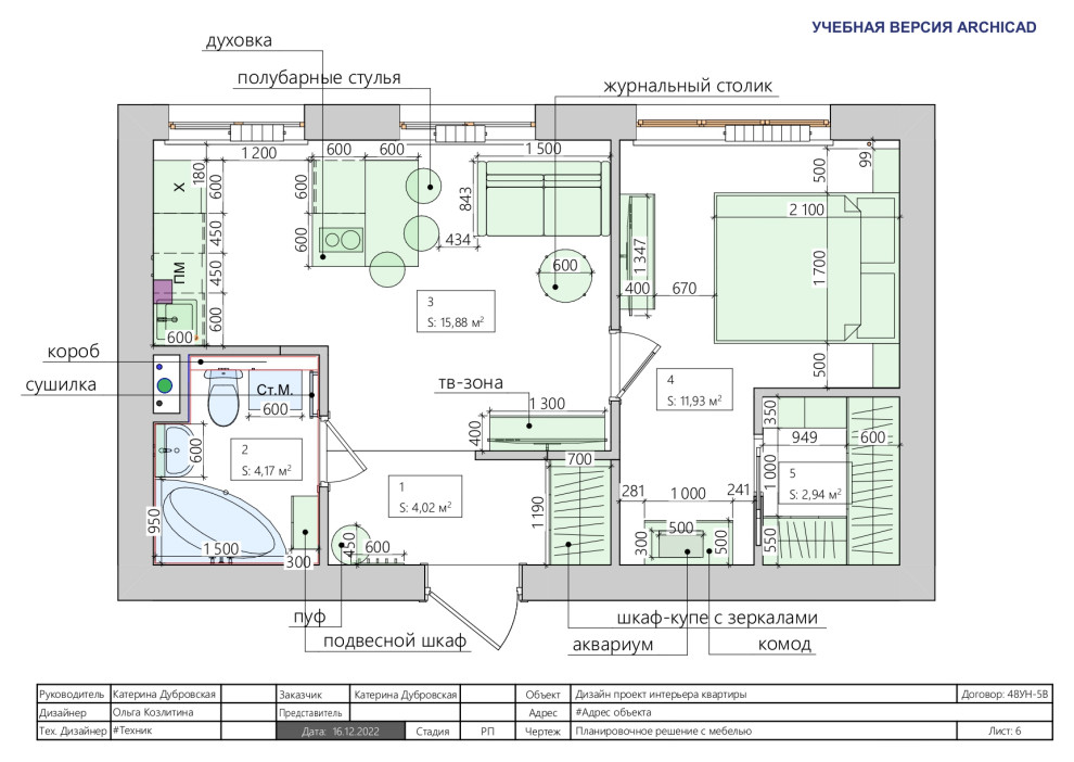 Обложка проекта: квартира