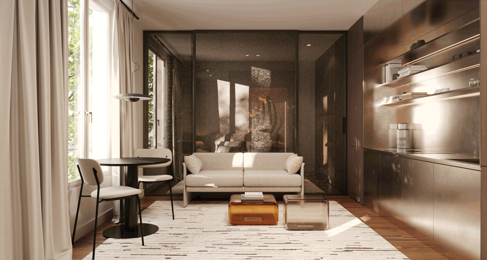 Обложка проекта: Projet d'intérieurs d'un studio à Paris