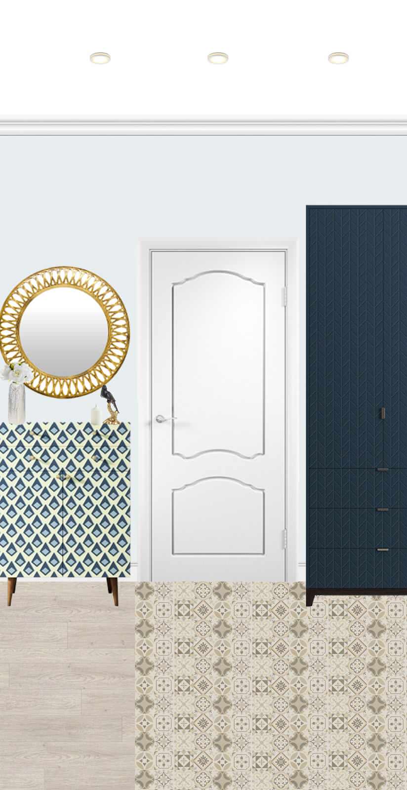 Проект "Коллаж прихожей в 2х вариантах"