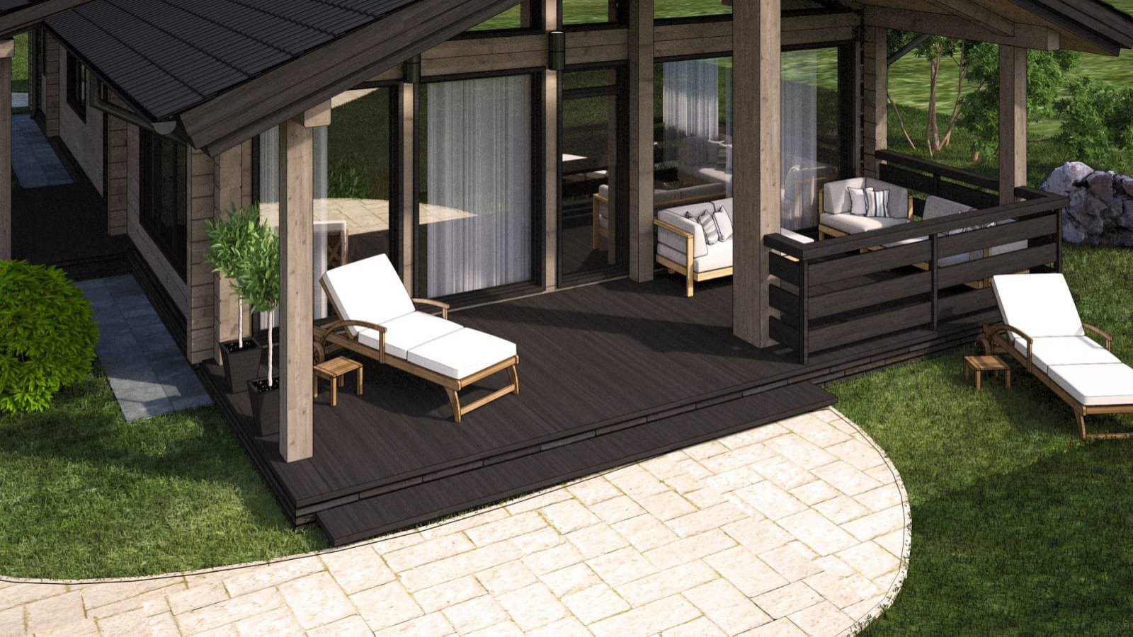 Типовой проект дома из клееного бруса