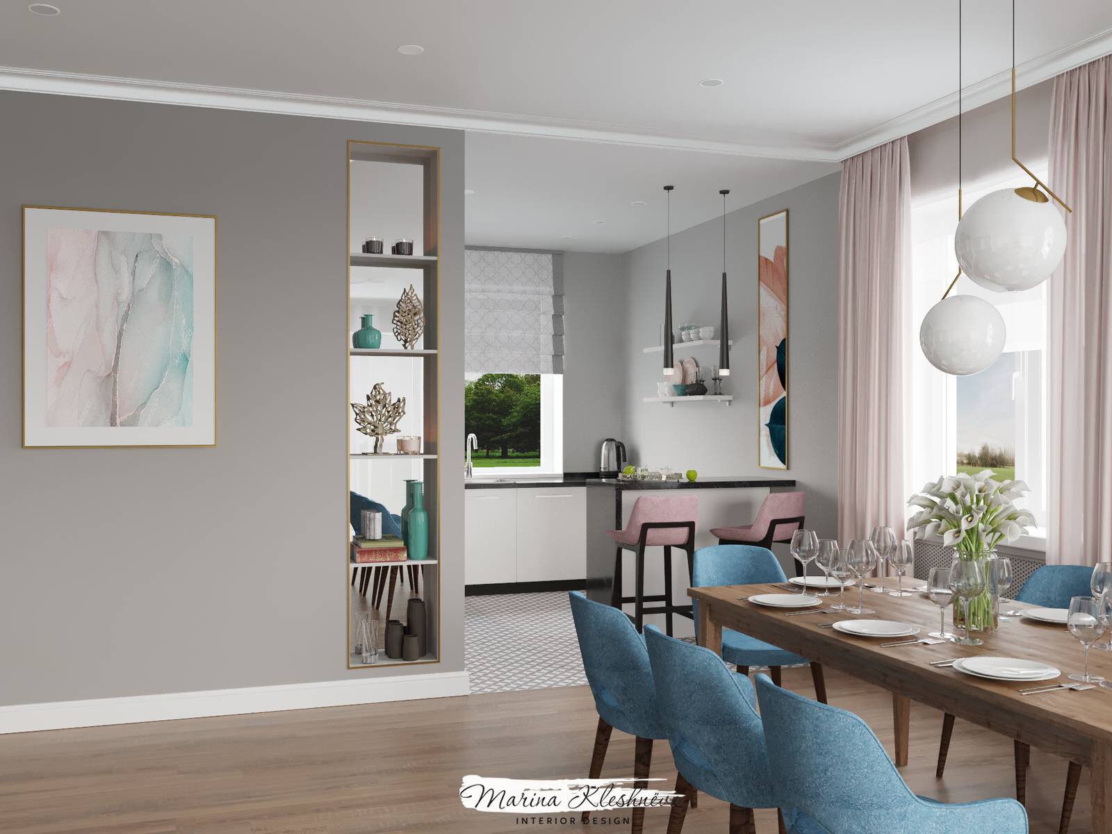 Проект дома в Усть-Заостровке. Гостиная