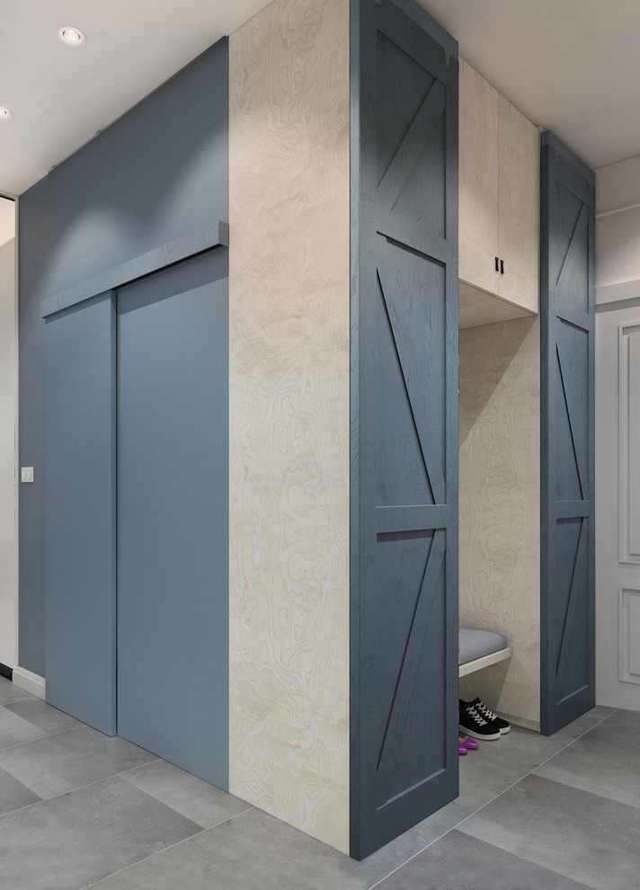 Белая квартира в сталинке с элементами лофта