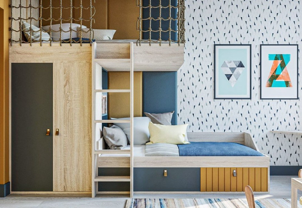 Дизайн-проект детской в эко стиле и лофте в квартире во Владивостоке