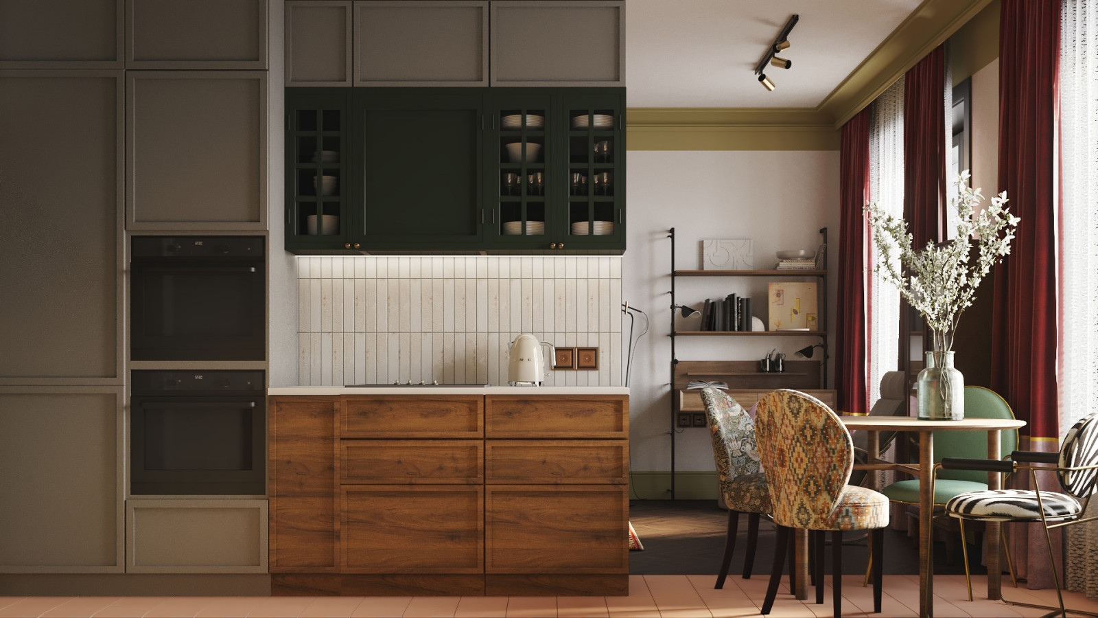 Яркая квартира "с характером" в ЖК Shome в стиле фьюжн