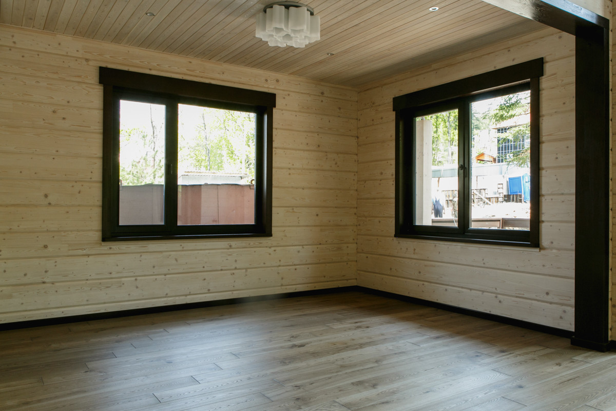 Интерьер дома из клееного бруса