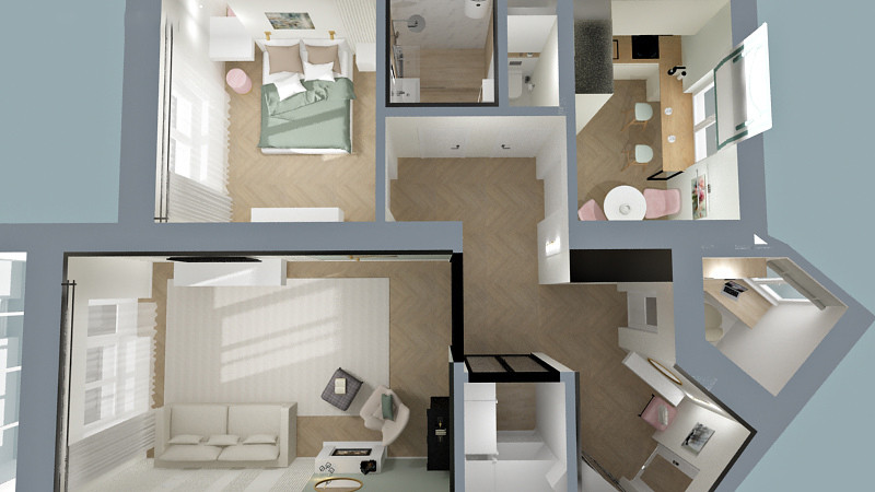 Дизайн-проект двухкомнатной квартиры