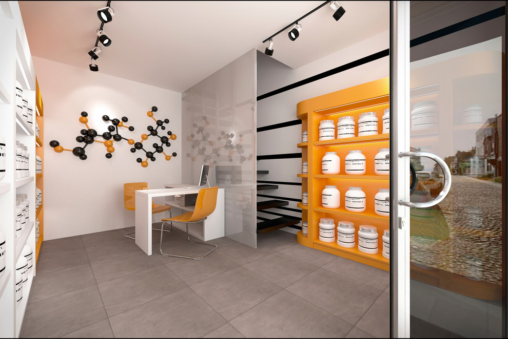 Обложка проекта: Дизайн-проект интерьера магазина спортивного питания "SynTech"