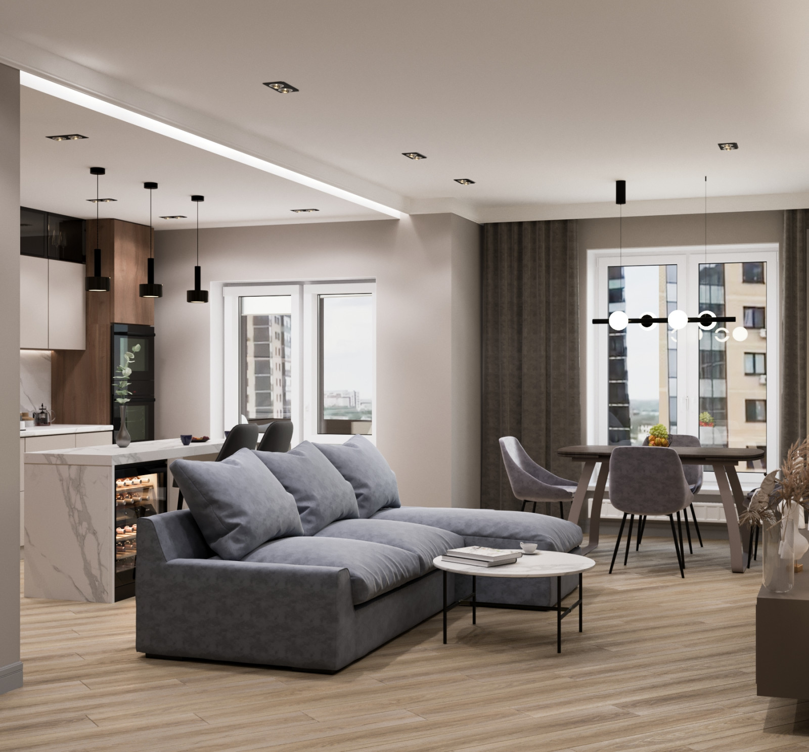 Кухня-гостиная