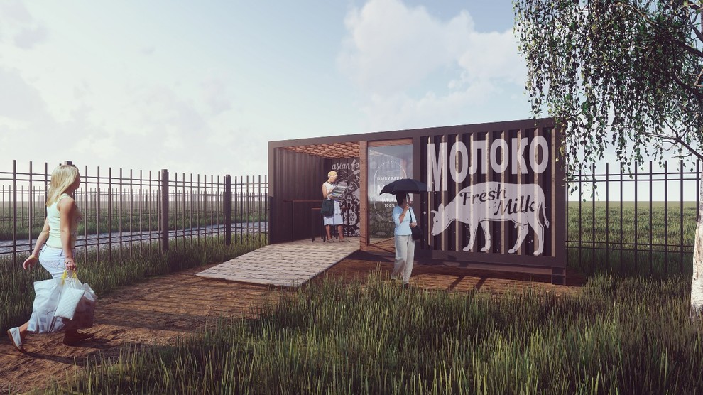 Проект сельского магазина молочной продукции.