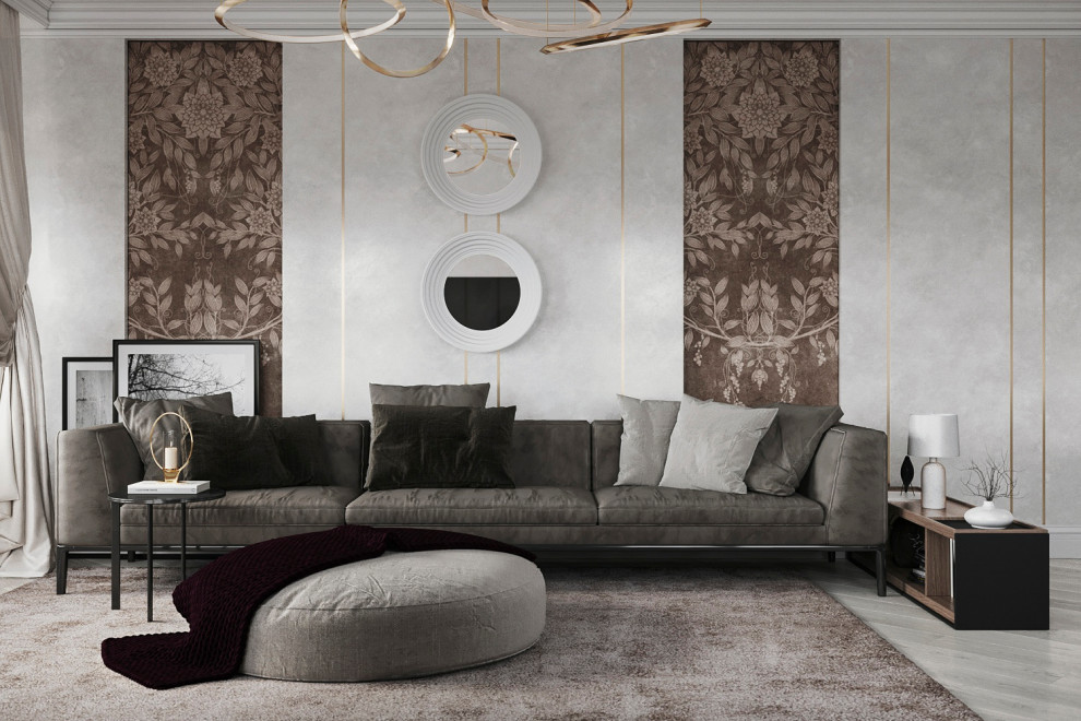 Гостиная-столовая ЖК Макаровский, Екатеринбург.