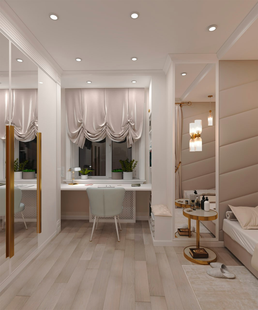 Мягкий интерьер  с деталями.