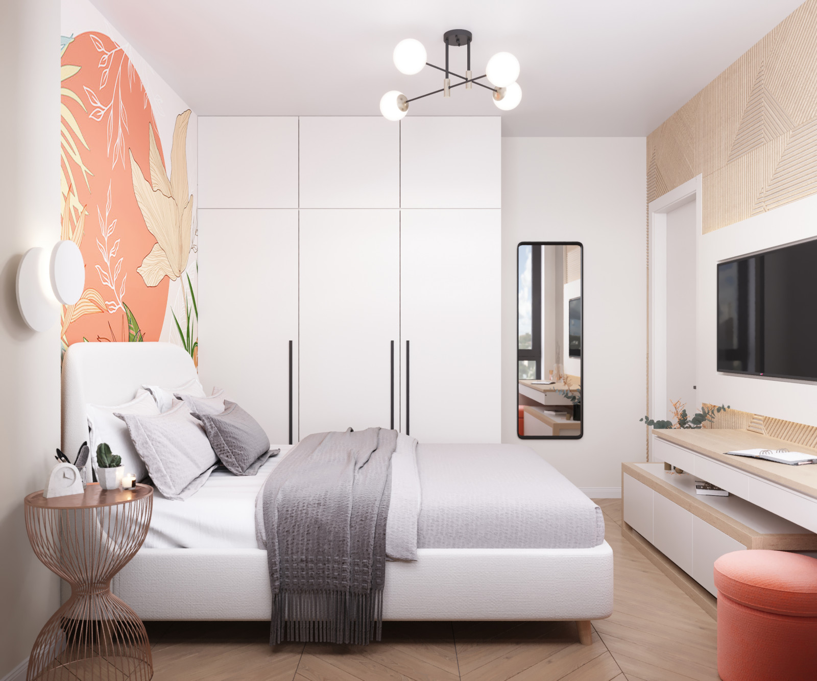 ЖК Discovery. Квартира для юной девушки.