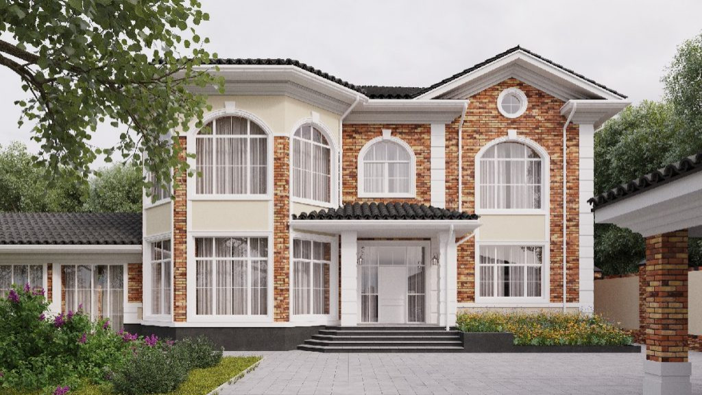 Проект дома с элементами классической архитектуры