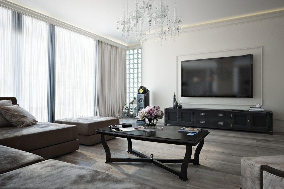 Текстиль на элекроуправляемых карнизах.