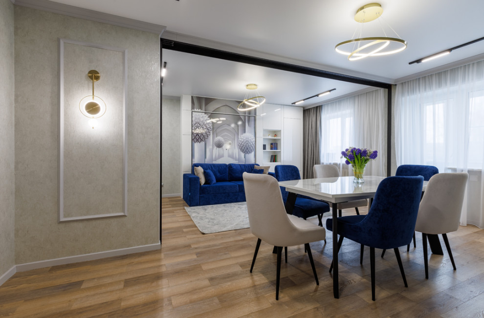 Дизайн трехкомнатной квартиры в современном стиле. 72 кв. м.