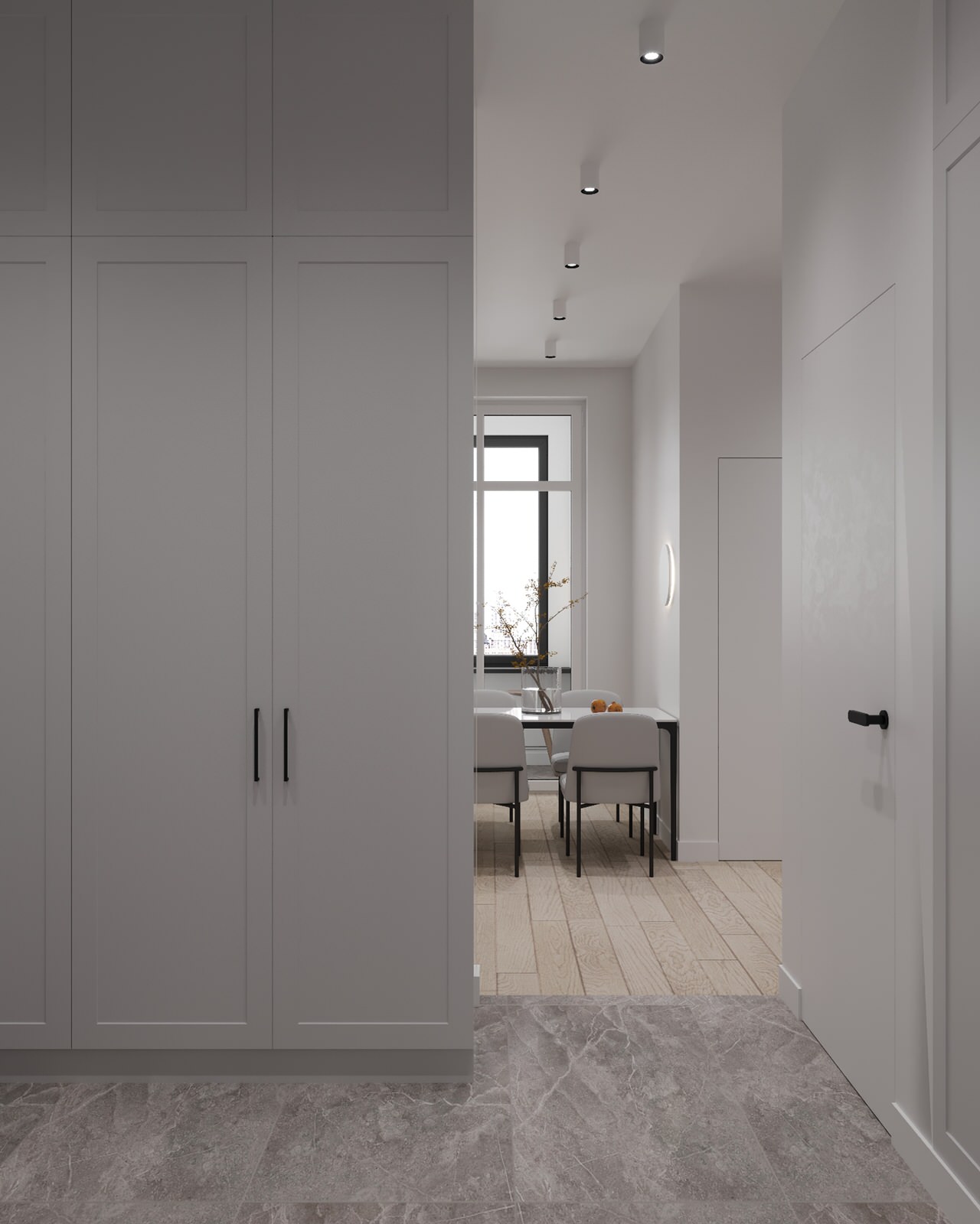 Обложка проекта: Белый интерьер для девушки в минимализме