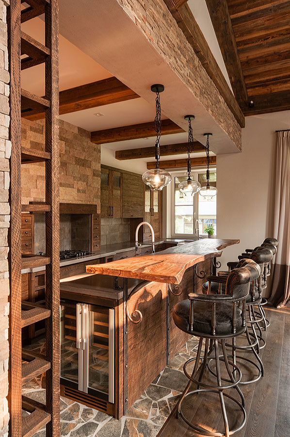 Столешница из массива дерева для кухонного острова Аметис