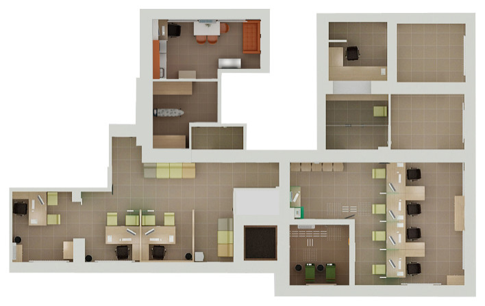 Дизайн-проект отделения ПАО Сбербанка Омская обл. р-н Нижняя Омка