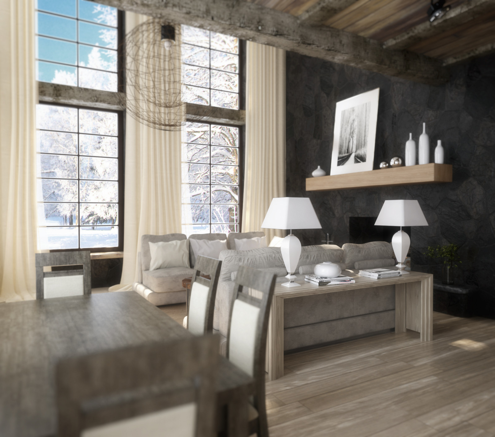 Дизайн интерьера загородного дома.