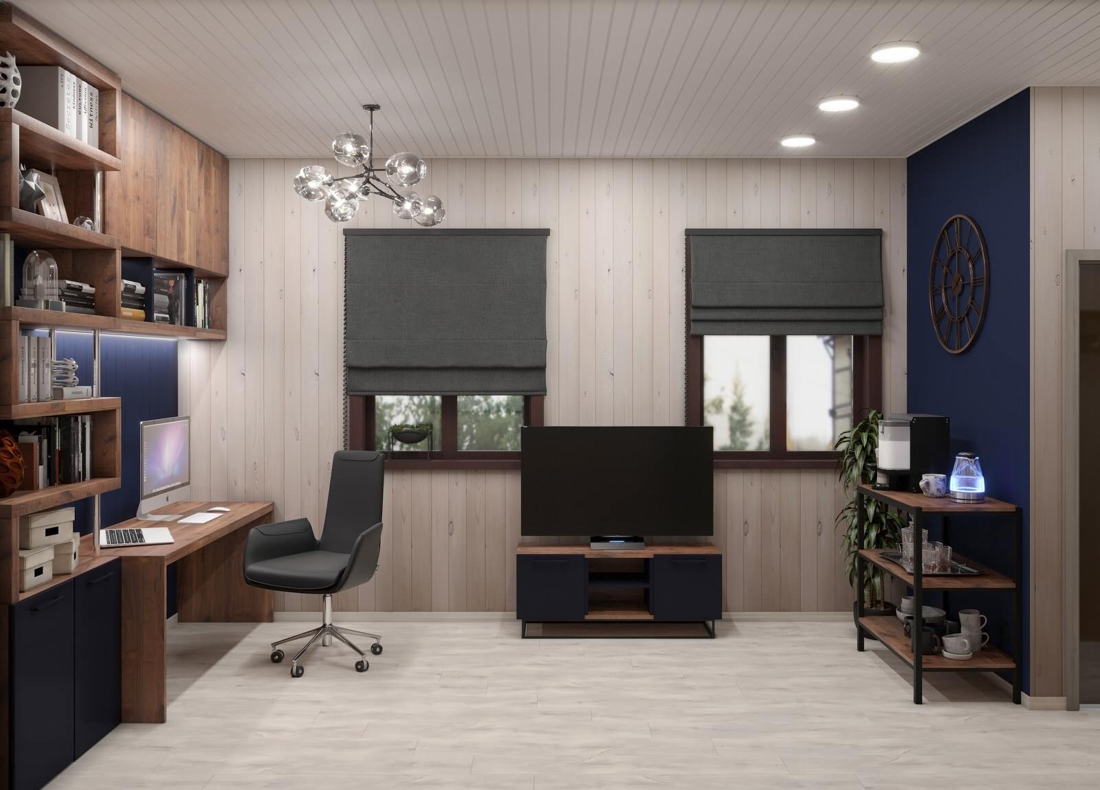 Рабочий кабинет в частном доме в с. Патроны