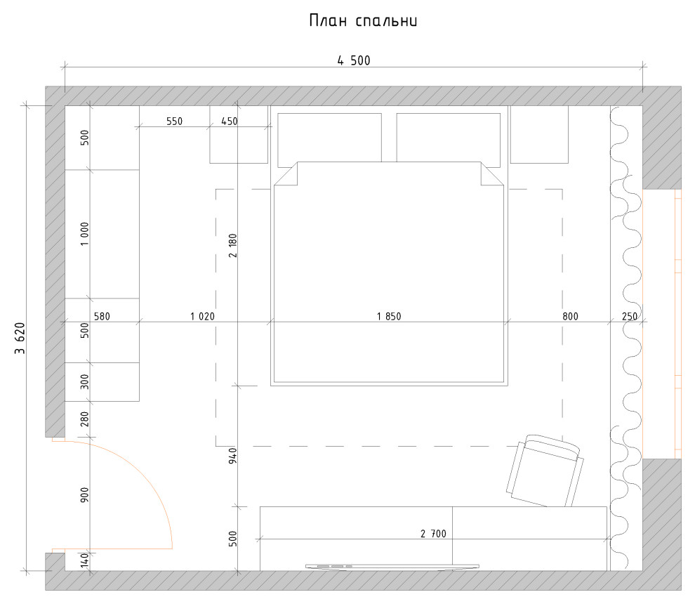 Обложка проекта: Дизайн интерьера спальни