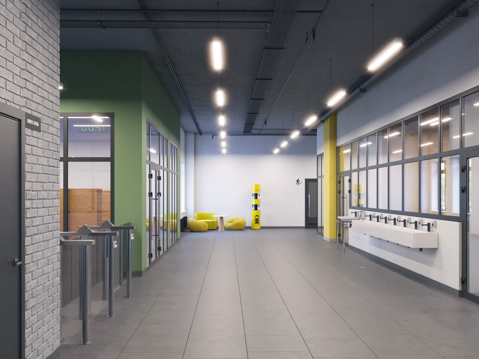 Дизайн-проект интерьеров школы на 825 мест