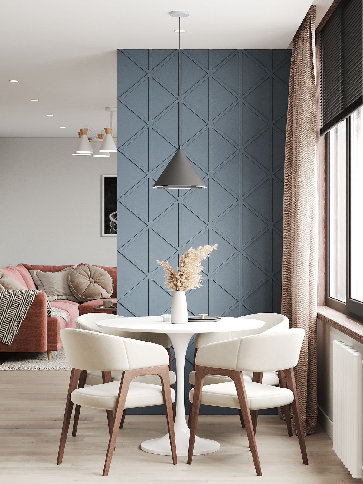 Квартира для молодой семьи с элементами сканди