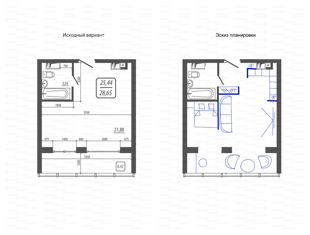 Идеи перепланировки для однокомнатных квартир