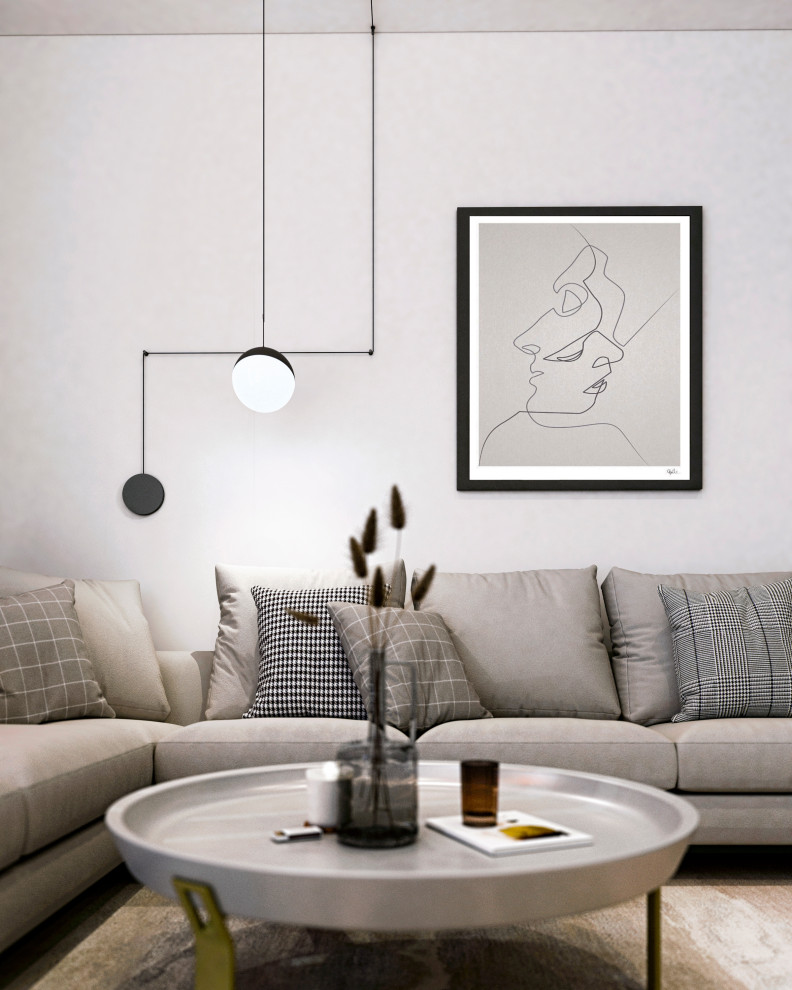 Гостиная в ЖК "Пресня Сити"