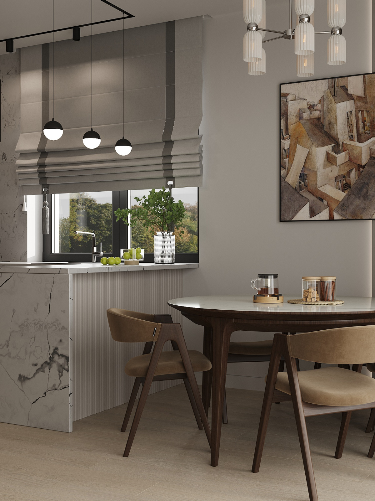 Кухня-гостиная в частном доме